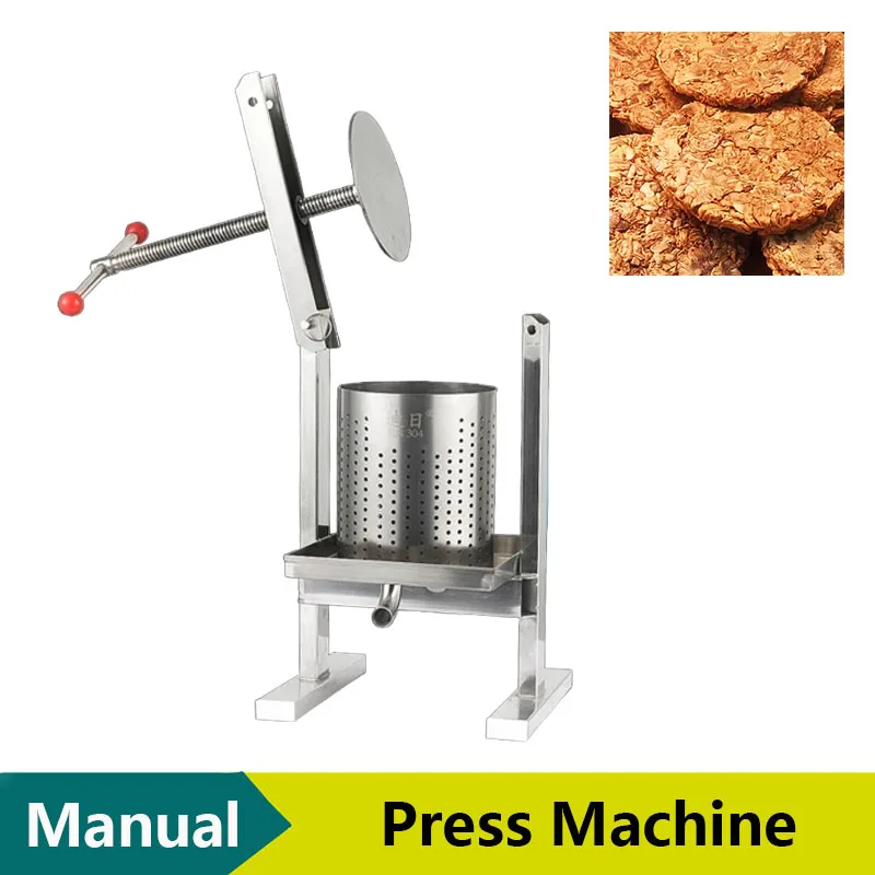Prensa de Frutas Manual de 4L, Nueva Máquina para Hacer Jugos, Vino de Arroz, Miel, Deshidratador de Vegetales de Acero Inoxidable