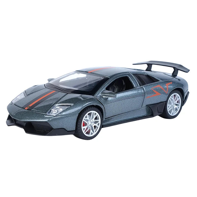 Modelo de coche deportivo Lamborghini LP670, juguetes de sonido y luz extraíble, vehículos en miniatura Voiture, regalo para niños, 1/32