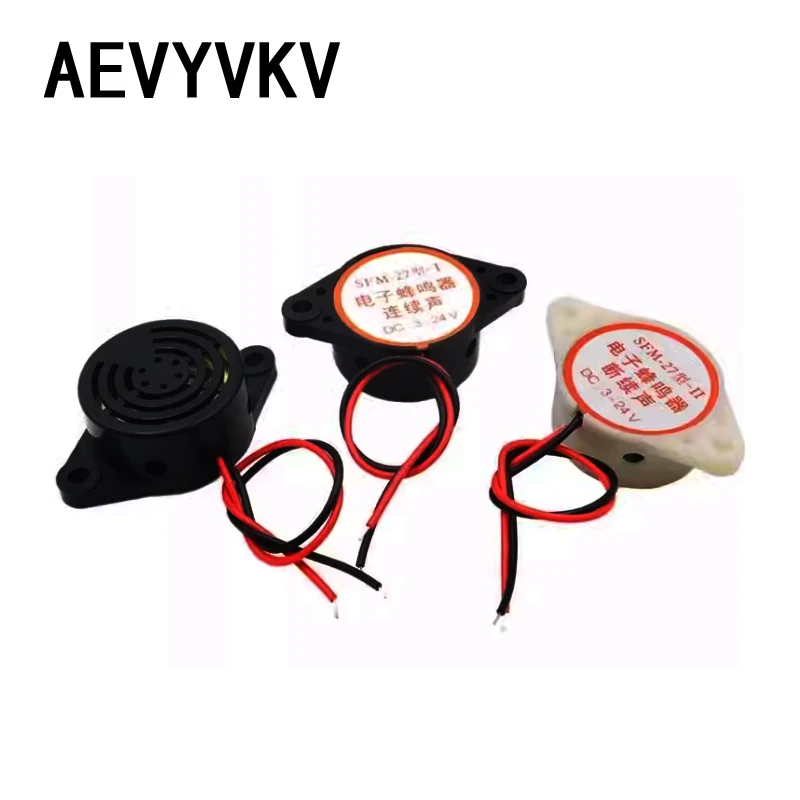 1-10PCS SFM-27 95DB Alarm High-decibel 3-24V 12V Electronic Buzzer Beep Alarm Intermittent Continuous Beep for Arduino SFM-27