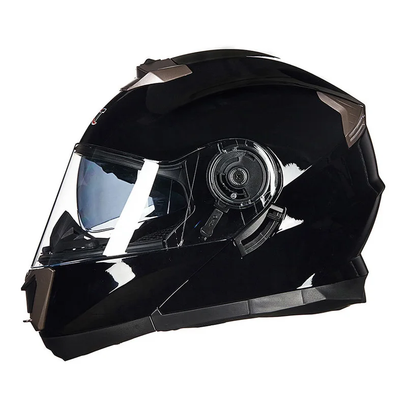 Unisex Motorcycle Helmet Double Visor Full Face Crash Helmet Men Flip Up Helmets Modular Motocross Racing Pilot Full Safety Cap