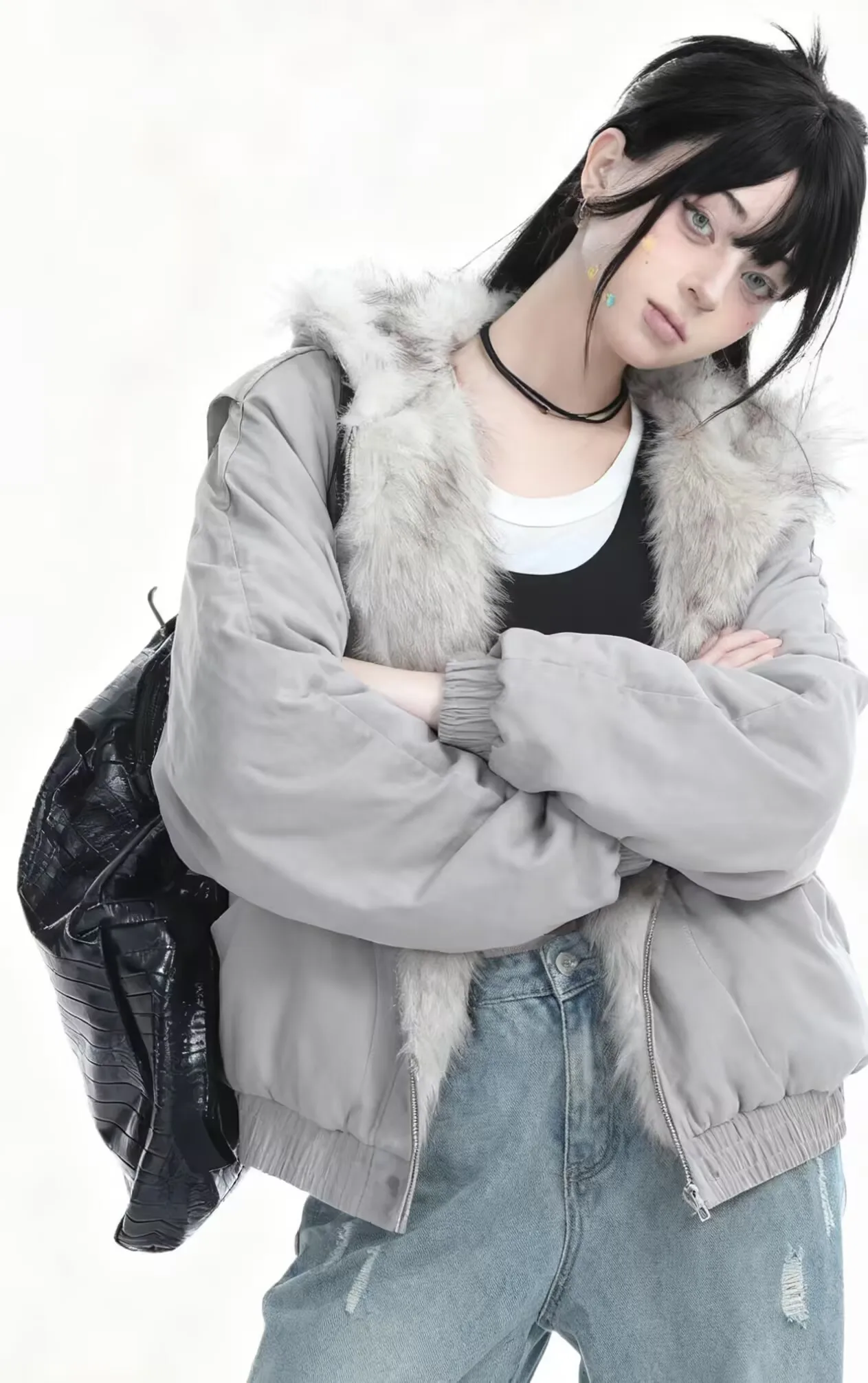 سترات باركاس للسيدات للشتاء من القطن الحيوي مبطنة بأزرار مكشكشة أنيقة حضرية وفريدة من نوعها وحديثة عالية الجودة وعصرية ومتينة