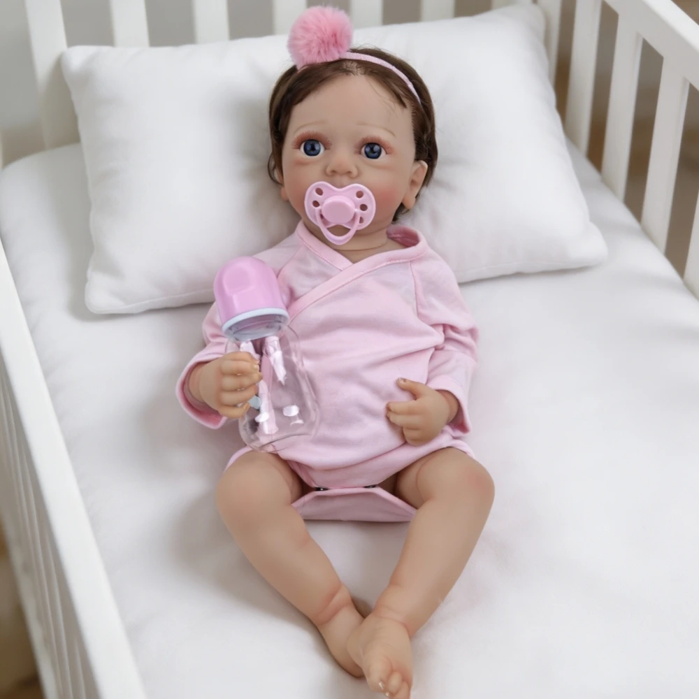 46cm/18inch simulated girl doll all vinyl hair transplantation doll with accessories Can take a shower Comb the hair toy gift