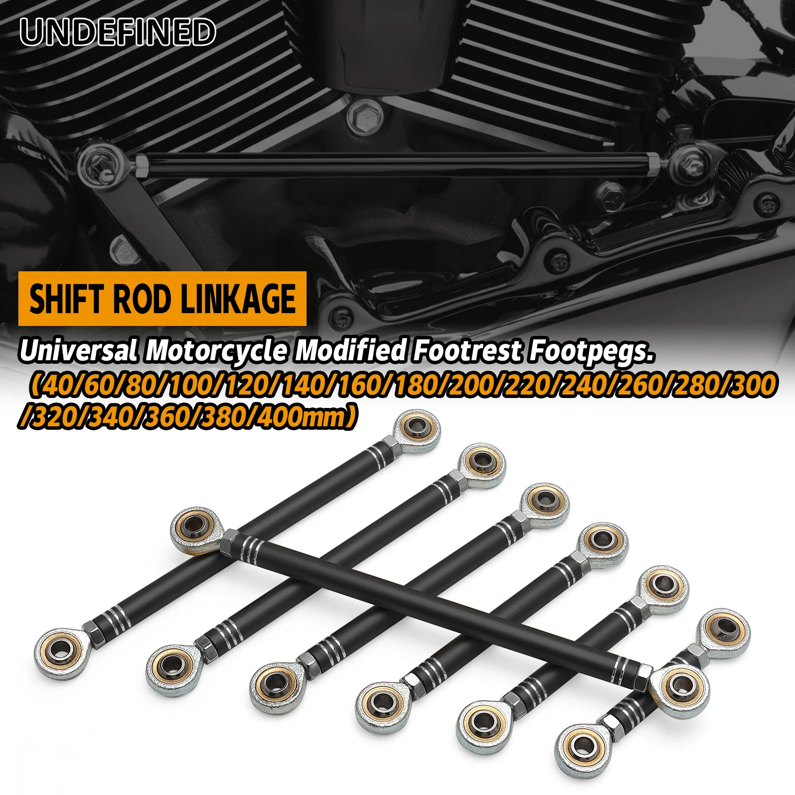 Universal Motorrad M6 Links-Rechts Seite Gewinde Schaltstange Gestänge 40 60 80 100 120 140 160 180 200 220 240 260 280 40mm-400mm