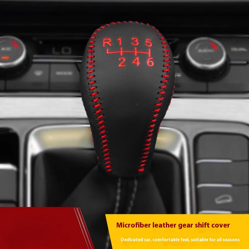 

Leather Car Gear Head Shift Knob Cover Fit for Chang'an CS55 2017-2021 Gear Shift Collars Accessories