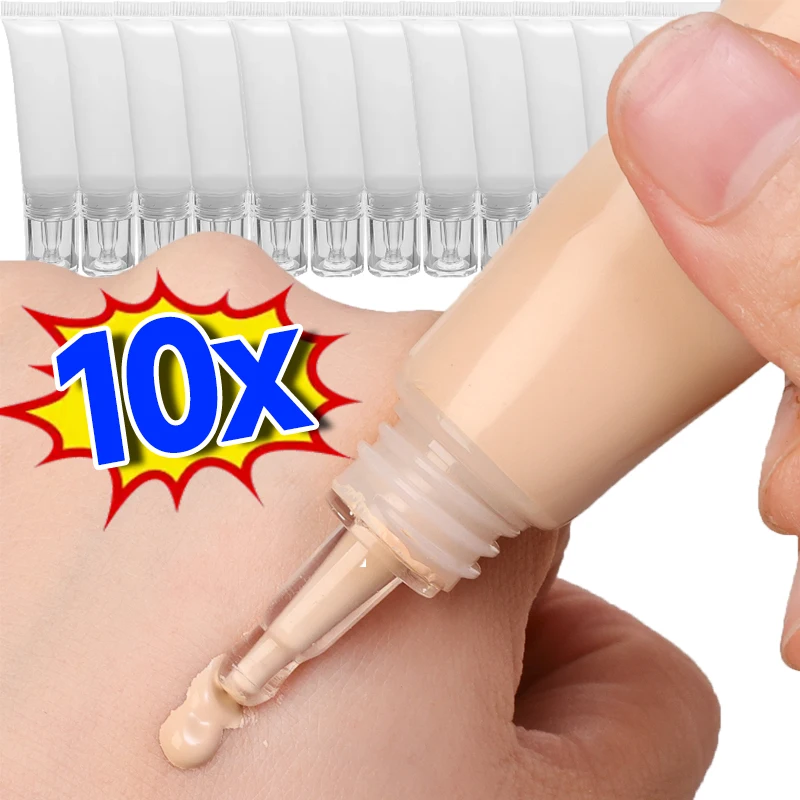 Mini contagocce riutilizzabili contenitori cosmetici per fondotinta liquido da viaggio crema bottiglia portatile vuota in plastica trasparente