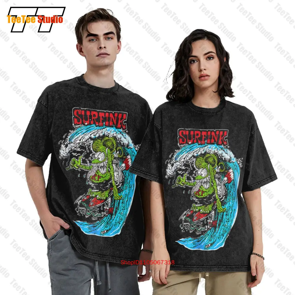 تي شيرت Rat Fink Surfink Rf Ed Big Daddy Vintage كبير الحجم GHZZ #2