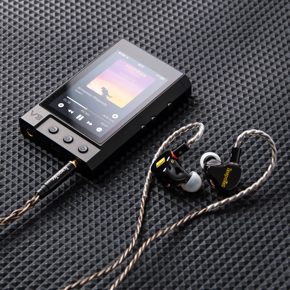 TempoTec Bundle Box  earphones Impromptu IM05, Protective case and Variations V3 HiFi Audio Player