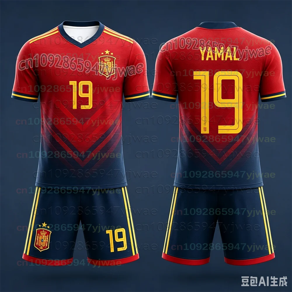Yamal Kinder-Schnelltrocknungs-Sportset Spanien-Team Trikot Nummer 19 Jungen-Sportset Neues Produkt für 2026 Herren- und Damen-Sets – Detail 8