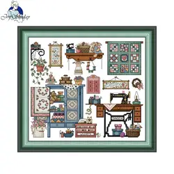 Joy Sunday Kit punto croce Love Sewing HD Pattern Printed conted Aida Fabric 16CT 14CT 11CT Art Craft Kit ricamo fai da te nuovo