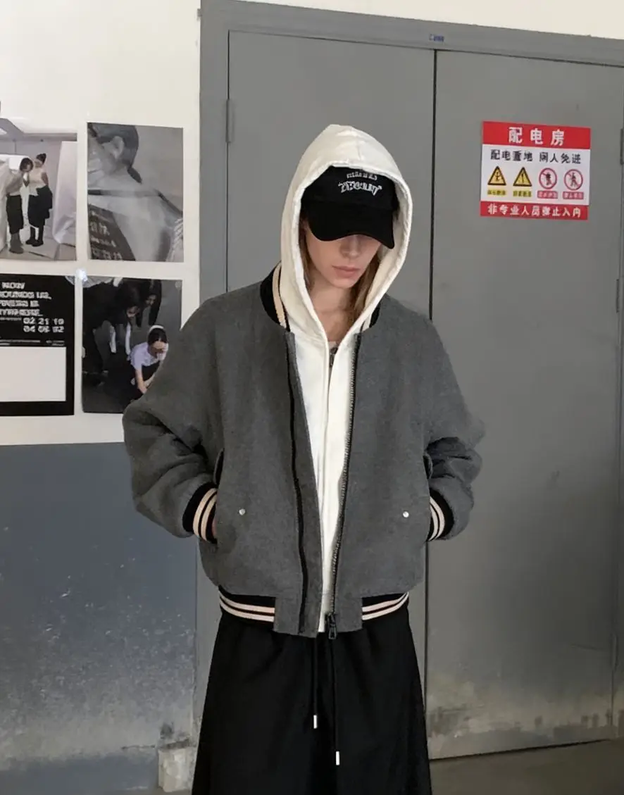 

Куртки-бомберы Женская куртка Техническая одежда Осенние пояса Пояс с завязками на поясе Плиссированная принцесса Женская Художественная Милая Повседневная