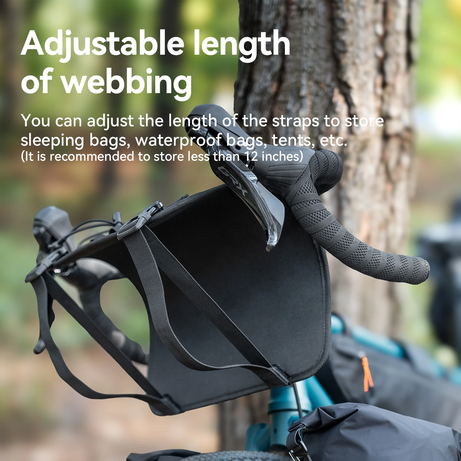Qunature Bikepacking Bicycle Bag Handlebar Racks Carrier Thickened Gaskets Road Mtb Travel Racks Compatible Different Handlebars