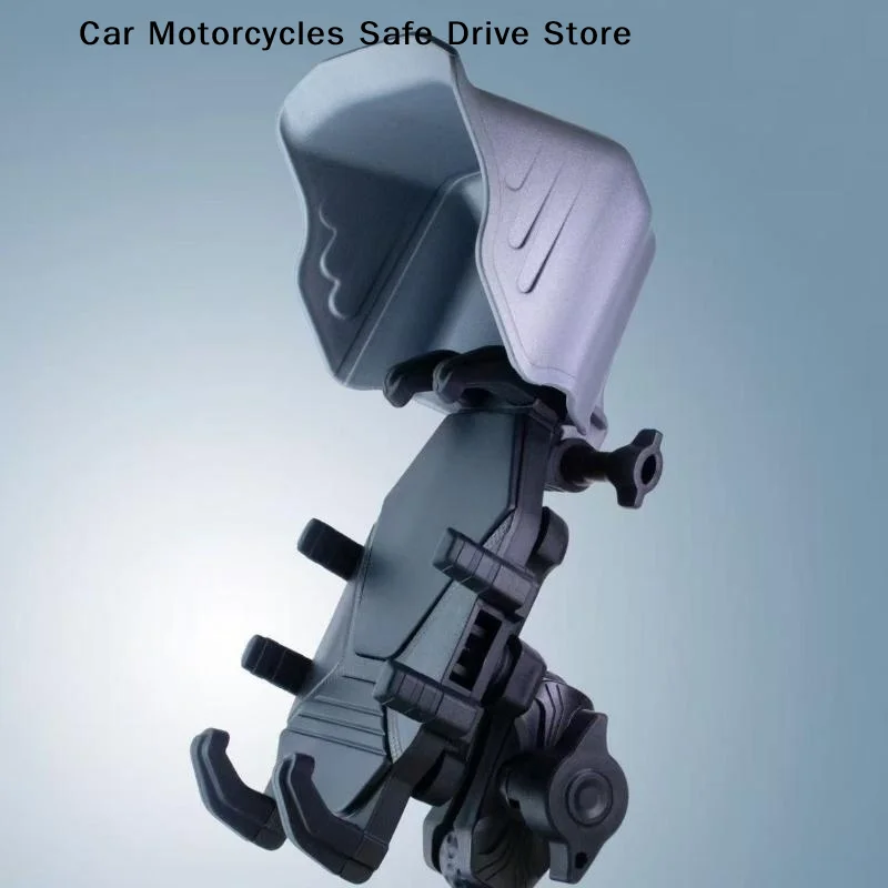 Motorcycle Phone Mount Helmets Phone Holder Sun Shade Motorbike Small Rainproof Mobile Phone Helmets Waterproof Parasol Sunshade