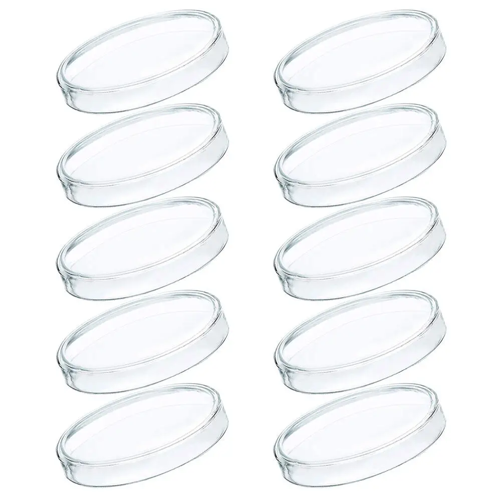 Agar Tissue Culture - 10Pcs Plastic Petri Dishes Transparent Clear