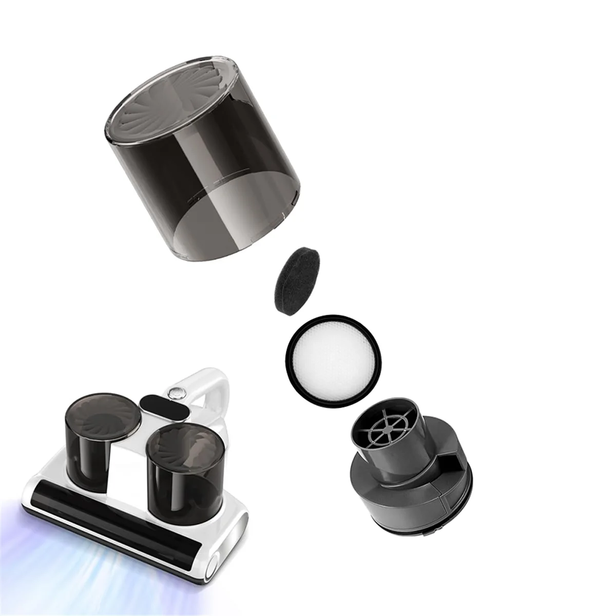 4 ชิ้นสําหรับ Proscenic P8 เครื่องดูดฝุ่น Hepa Filter Replacement นํากลับมาใช้ใหม่ได้และล้างทําความสะอาดได้