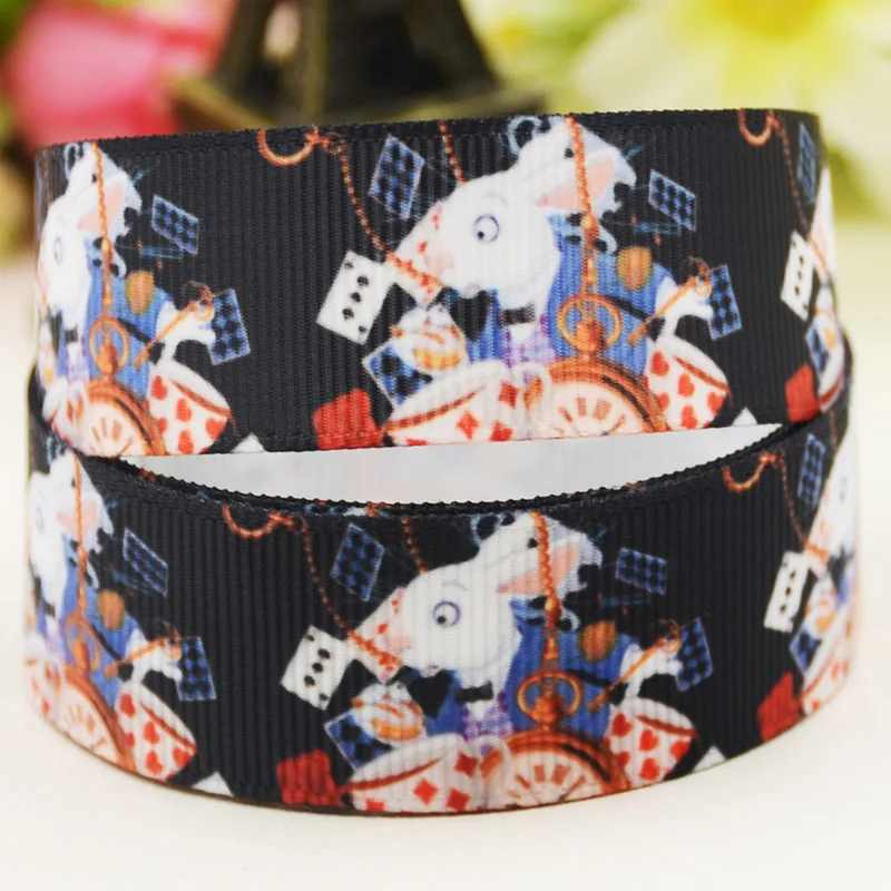 22mm 25mm 38mm 75mm POKER & Magic Cartoon printed Grosgrain Ribbon party decoration 10 Yards