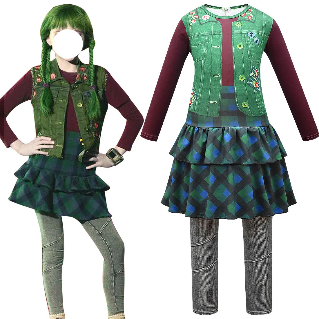

Cute Kids' Zombies 2 Cosplay Costume - Movie Character Outfit for Halloween Parties & Cos Events