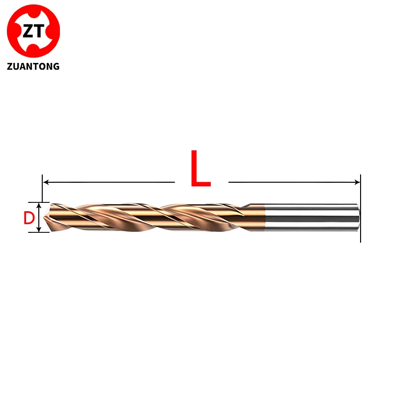 

ZUANTONG Carbide Drill Bits D15.0-20.0mm 40mm-Long Hard Metal Drills Tungsten Steel Twist Bit For Metalworking CNC Drilling Tool