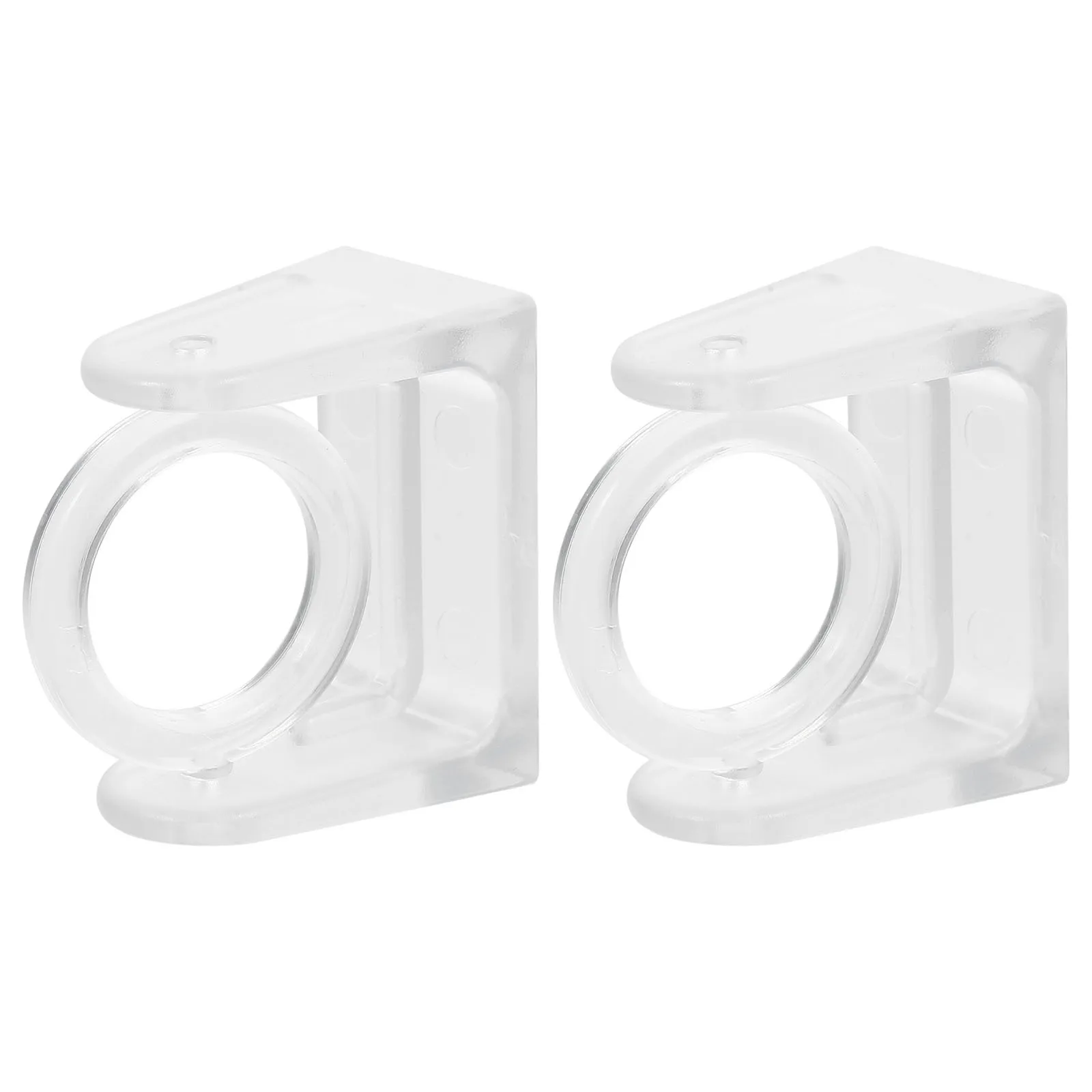 2 قطعة حامل قضيب الستارة الدوار ABS مستقرة لا الحفر قضيب الستارة هوك للحمام غرفة نوم مكتب ملحقات الحمام #4