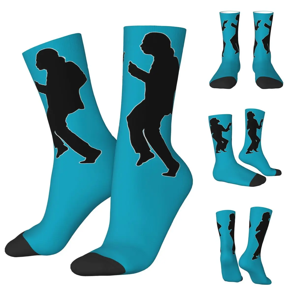 Pulp Fiction Basketball Socks para homens e mulheres, Crazy Design, Windproof, Beautiful Printing, Adequado para todas as estações, Dressing Gifts