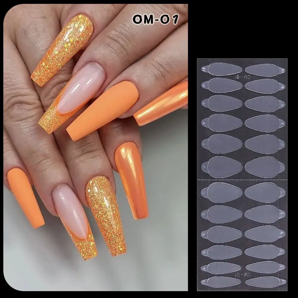 72 Peças de Sistema de Molde para Unhas, Gel Poligel para Extensão, Adesivo Duplo para Forma Francesa, Silicone para Linha Francesa para Formas Duplas