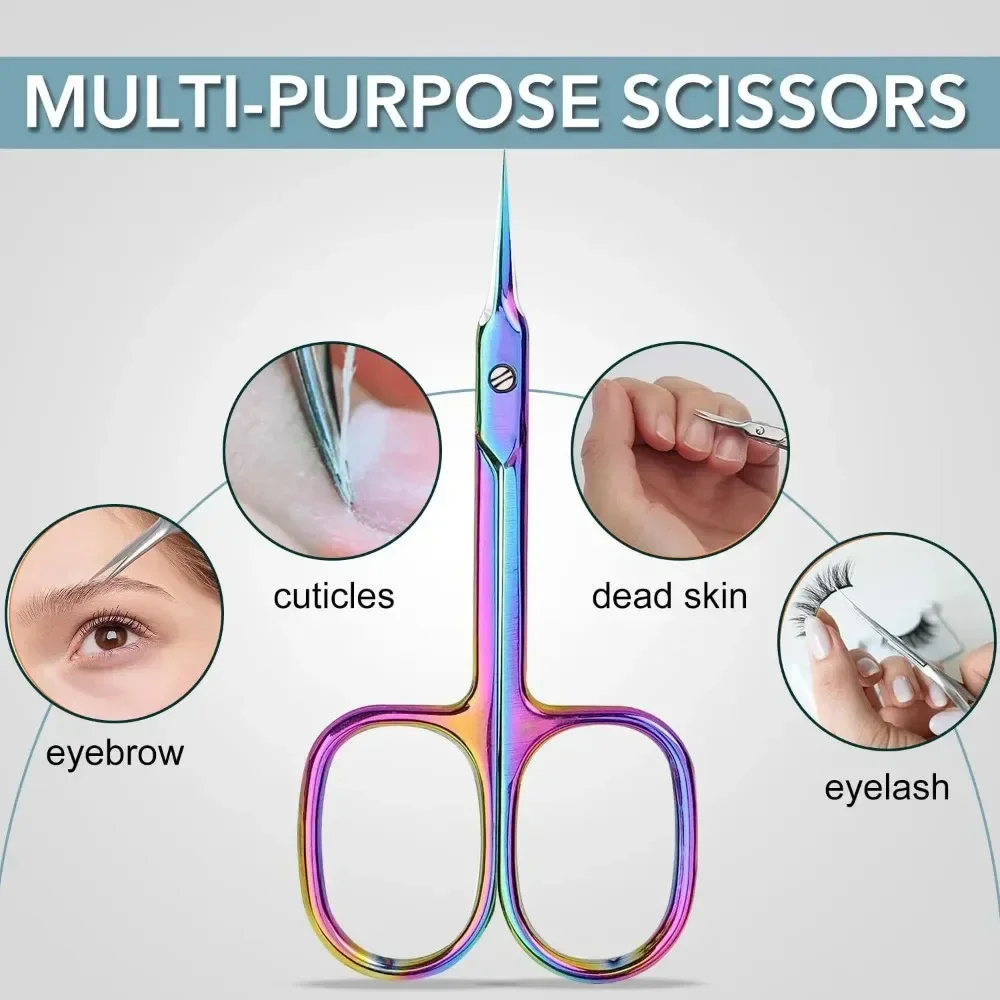 Cuticle Scissors Professional Manicure Small Scissors Dead Skin Remover for Nails Art Stainless Steel Cuticle Cutter