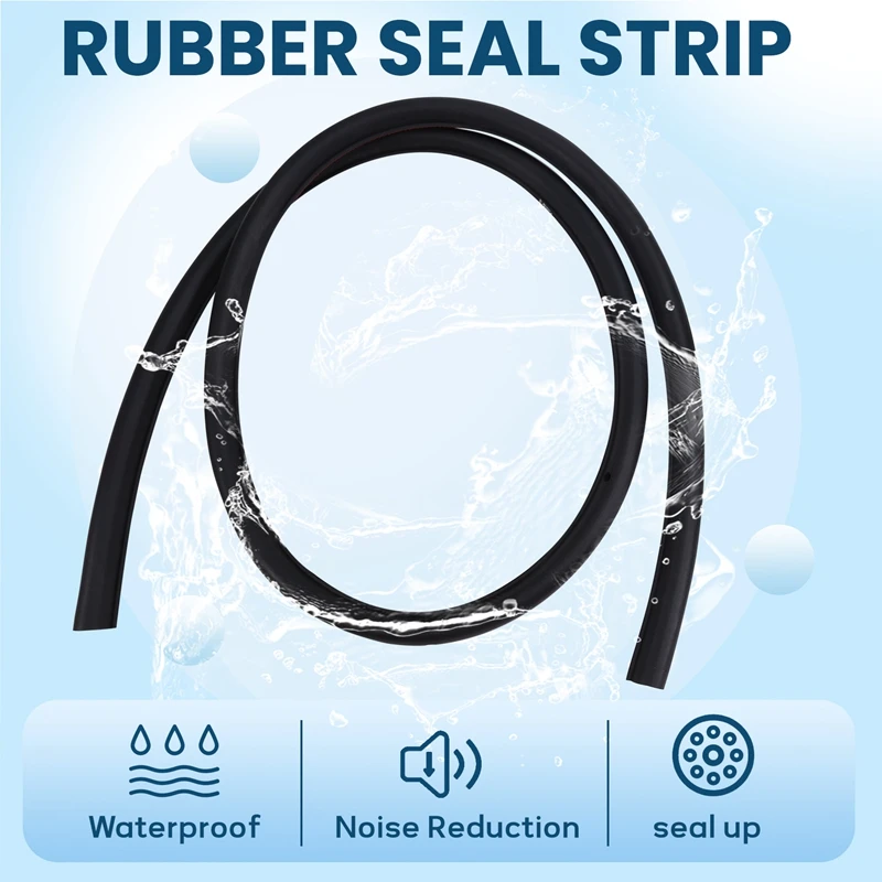 1Pair Car Rear Door Seal 1090509-00-D 1090508-0-D For Tesla Model 3 2017-2022 Door Sealing Rubber Waterproof Strips