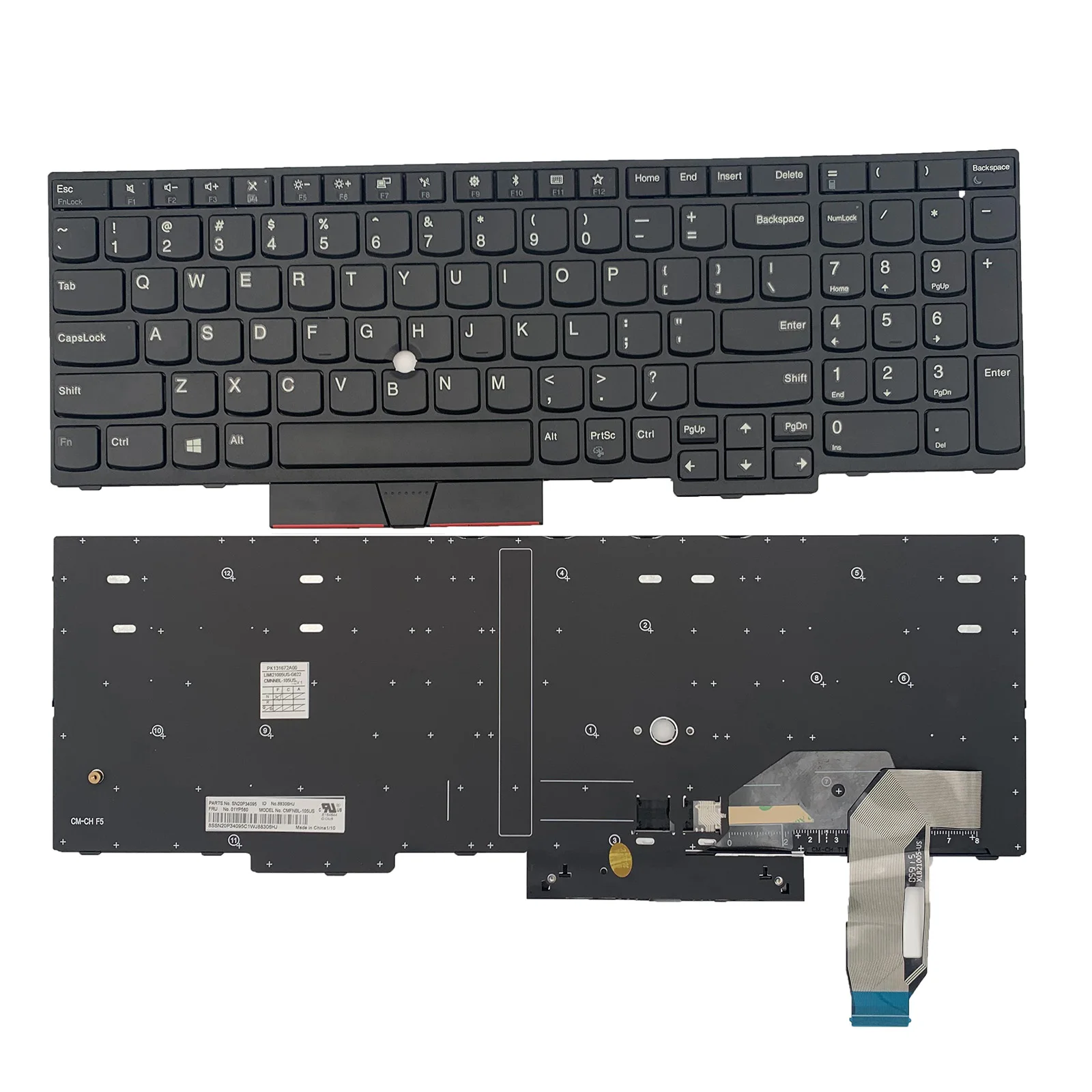 

US/RU/SP New for Lenovo ThinkPad P52 P53 P53s P72 P73 T590 Series Laptop Keyboard