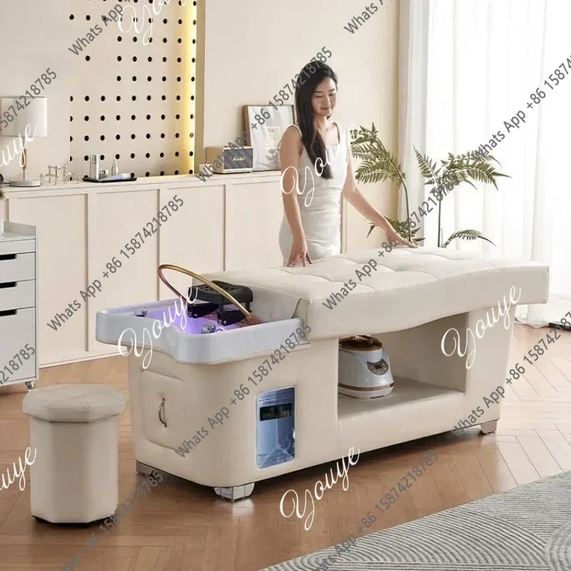 

J XinSheng Shampoo Bed Hair Salon Beds Head SPA Fumigation Machine Massage Table Leisure And Health Store Commercial Furniture