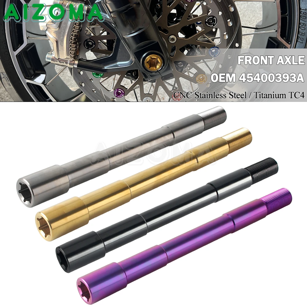 Front Wheel Axle Titanium TC4 Motorcycle Accessories For Harley Screamin'Eagle X Öhlins Inverted Fork Legs P/N 45400392 45400393