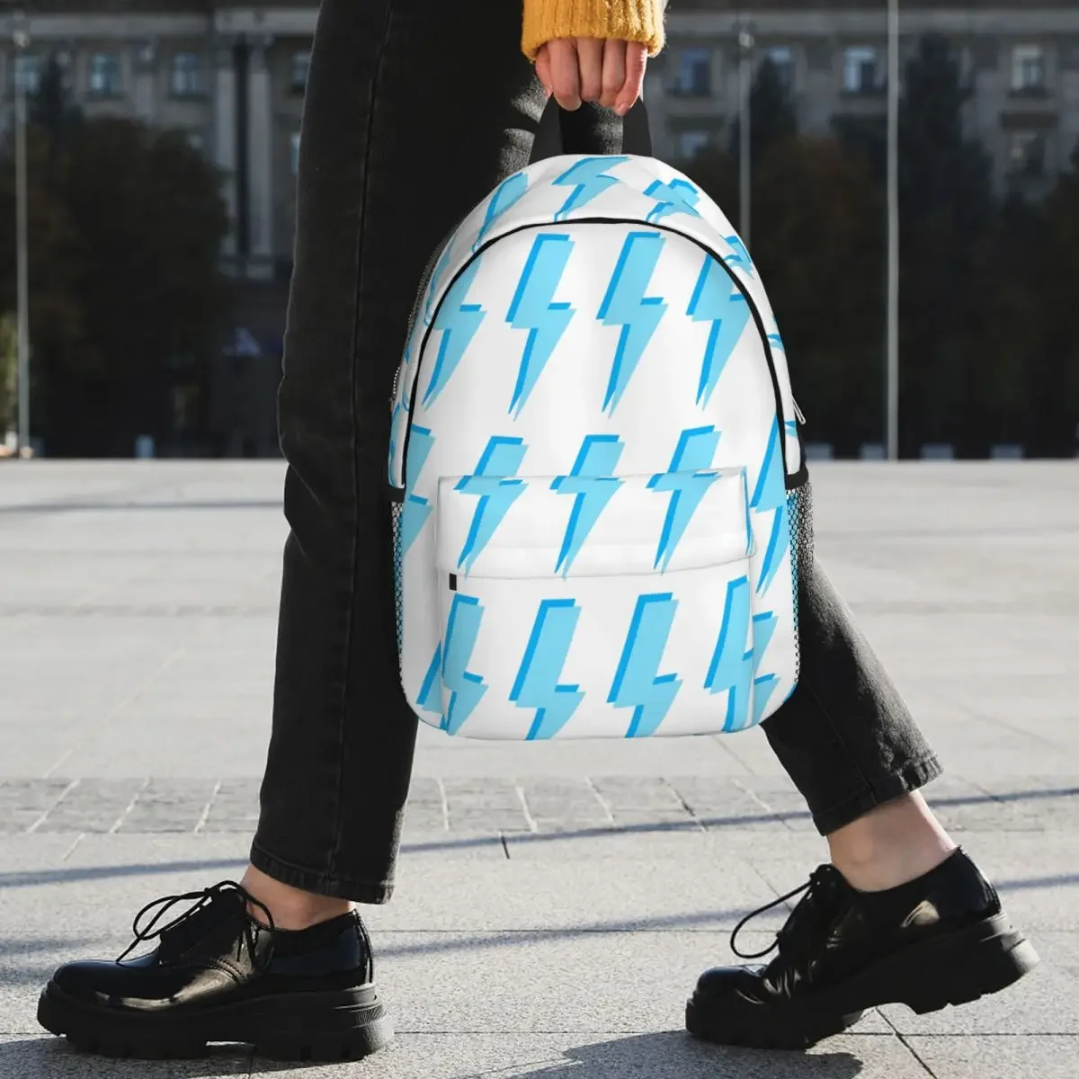 Preppy Blue Lightning Bold zaini adolescente Bookbag Cartoon bambini borse da scuola zaino per Laptop borsa a tracolla grande capacità