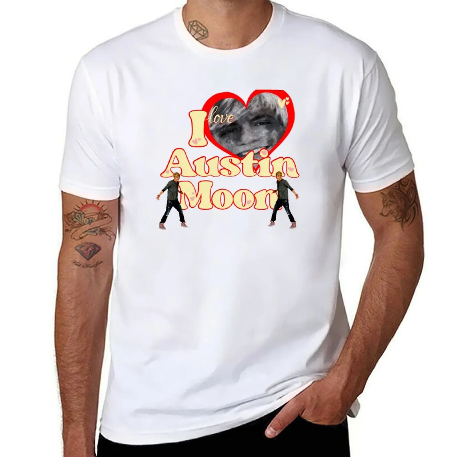 I Love Austin Moon T-Shirt cheap stuff Blouse men clothes