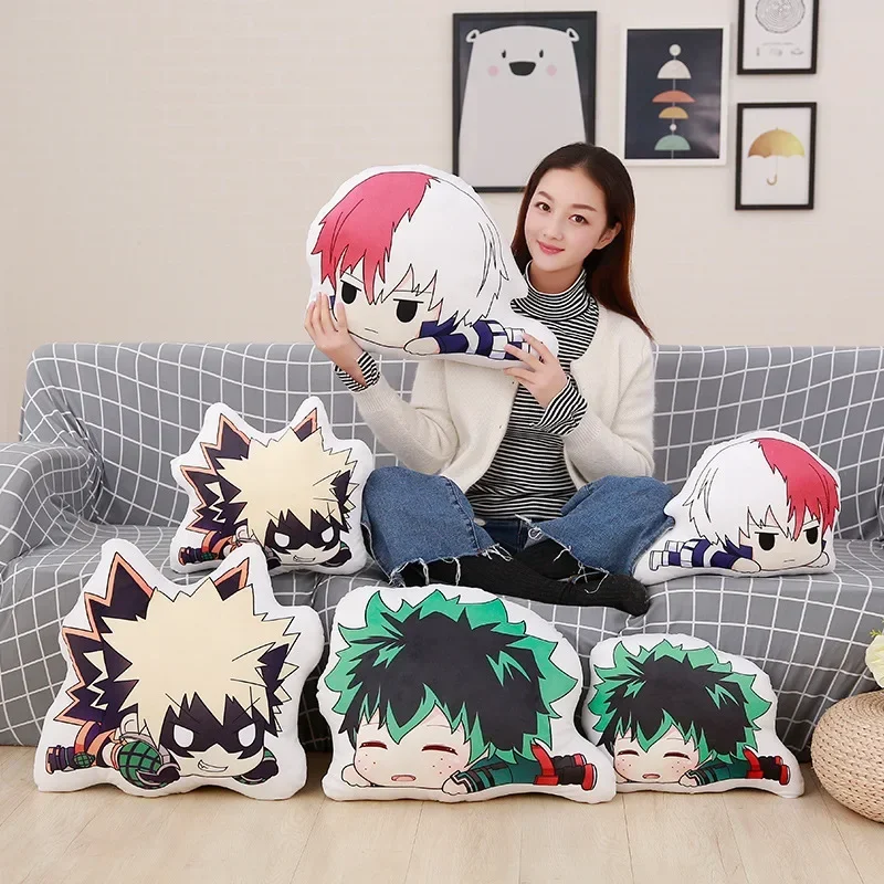 20/35/45cm Anime Peripheral Products Plush Cushion Soft Pillows Manga Doll Izuku Midoriya Katsuki Bakugo Shoto Todoroki Gifts