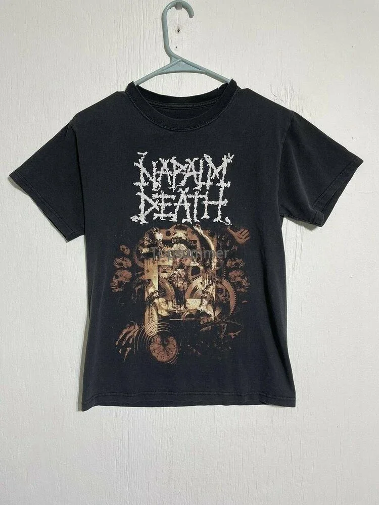 Rare Vintage Napalm Death Grindcore Death Metal Band T-Shirt Size Small 90S 00S