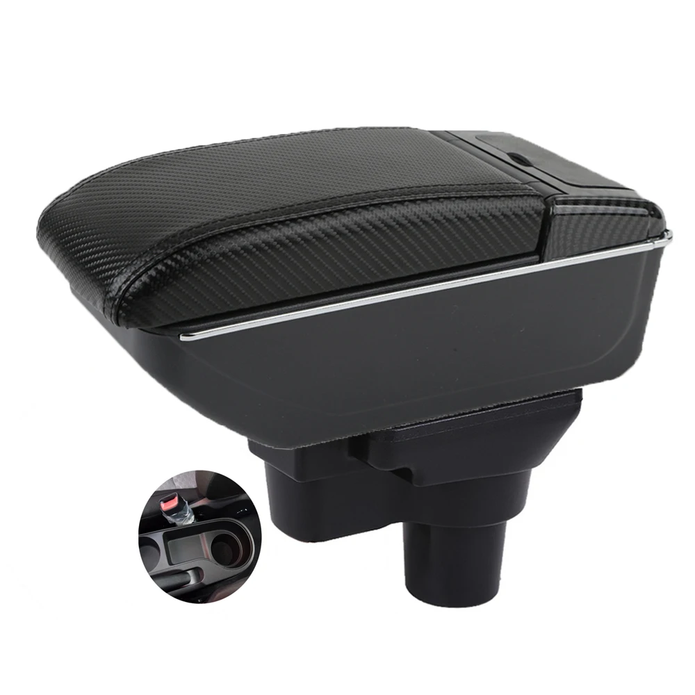 Opbergdoos voor de middenconsole met armsteun en elleboogsteun aan de bestuurderszijde, geschikt voor KIA Rio 4, Rio X-line, Solaris 2 en Accent Vern.