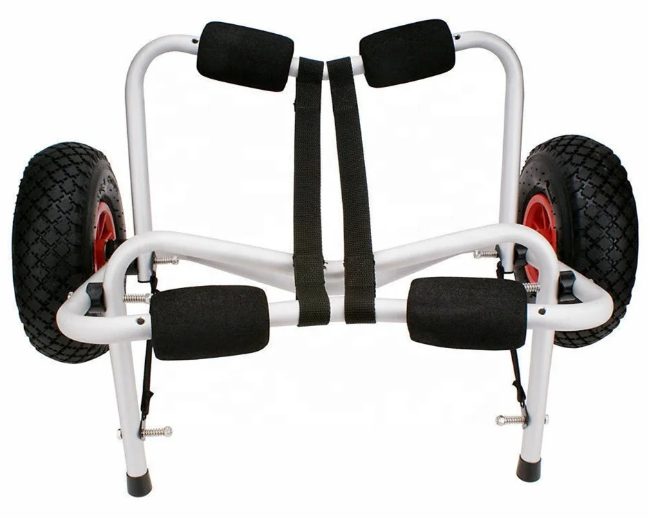 

Foldable Kayak Cart Aluminum Kayak Wheels With Solid Tires For Canoe Paddleboard Boat Transport Trolley Trailer