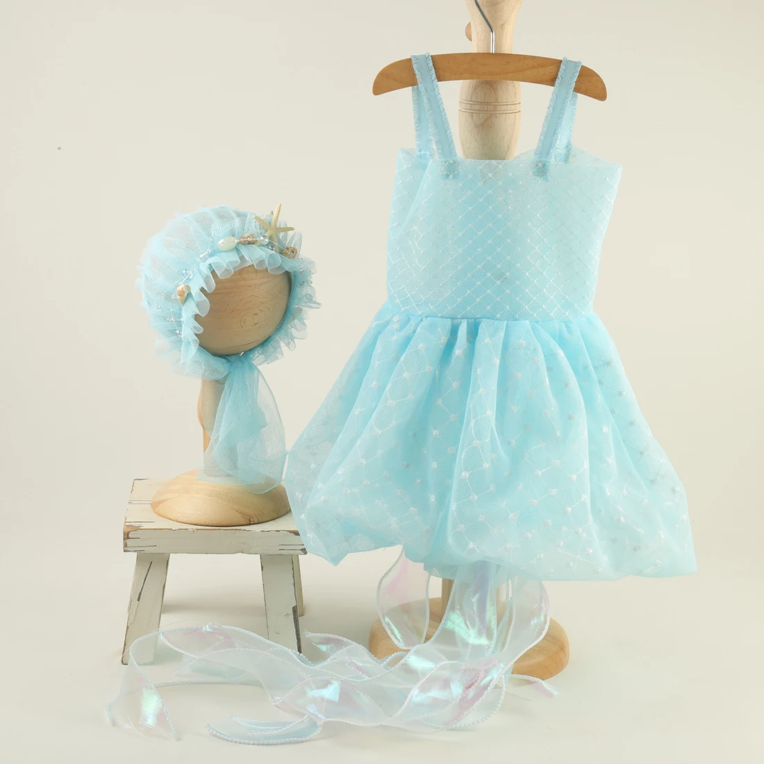 Baby Girl Lace Jellyfish Dress Newborn Photography Props Ocean Theme Photography Costumes Sustainable Baby Sewing Onesie