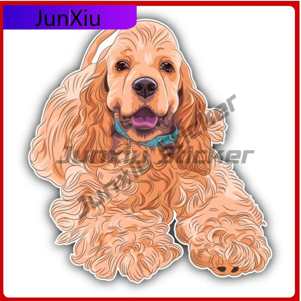 

American Cocker Spaniel Dog Sign Vinyl Car Sticker Scratch-proof Exterior Bumper Camper Bodywork Laptop Phone Decal Forest Tent