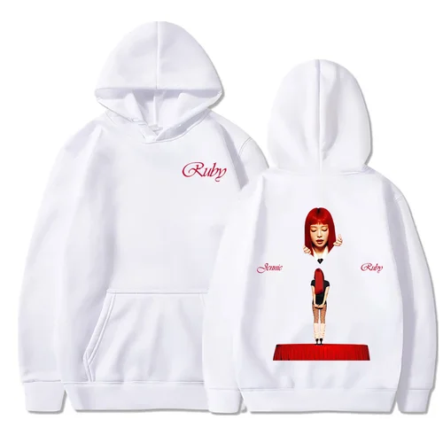 Imagen 2 del producto JENNIE Ruby Sudadera con capucha 2025 nuevo álbum moda hombres/mujeres sudaderas con capucha Harajuku estética ropa de invierno jersey de lana sudadera Vintage