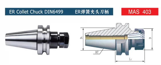 Shengda BT40 BT30 BT50 BT ER Tool Holder BT40 ER40 Colllet Chuck BT Milling Cutter Tool Holder for CNC Machine