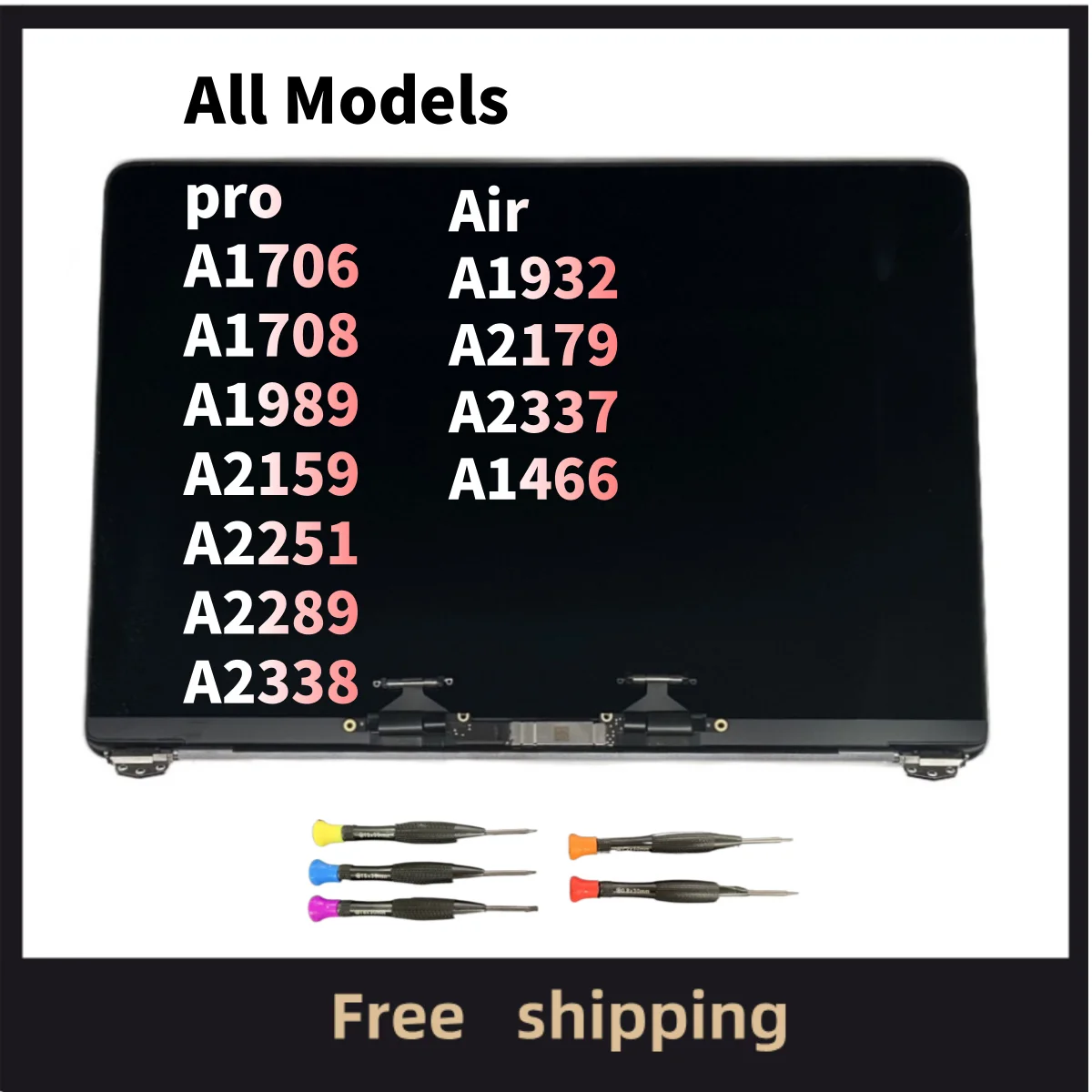 New LCD For Macbook Retina 13inch A2681 A1932 A2179 A1466 A1706 A1708 A2159 A2251 A2289 A2337 A2338 LCD Screen Assembly Display