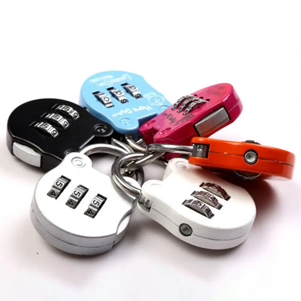 6 Colors Digit Number Padlock  Multipurpose Wear Resistant 3 Digit Combination Padlock Code lock for Home