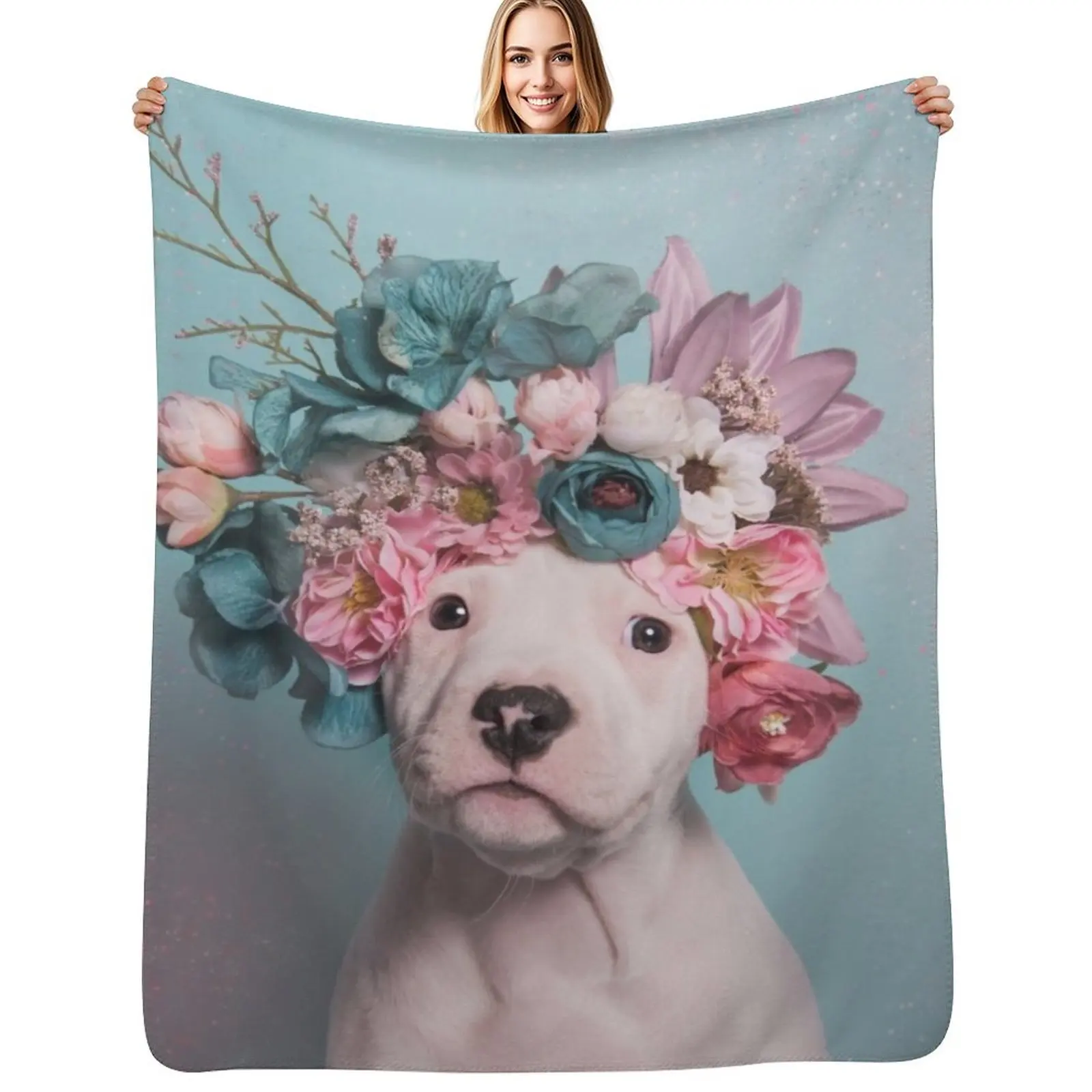 

Flower Power, Salty Throw Blanket Cozy Microfiber Throw Blanket for Home Bedroom