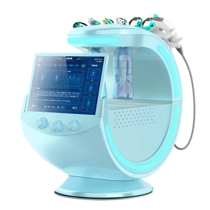 Ice Blue Magic Mirror Skin Analyzer Face Lifting Microdermoabrasie Zuurstofspuiterdermabrasie Diepe reinigingsmachine