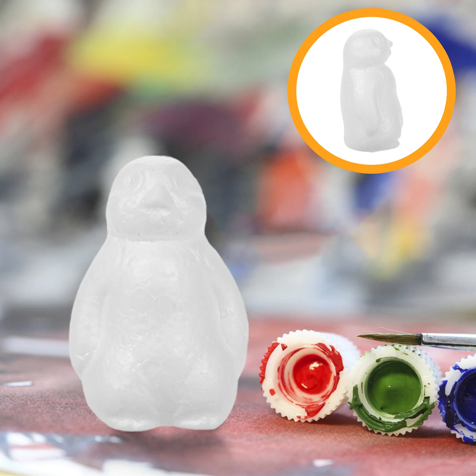 20 Pezzi Kit Pinguino in Schiuma Fai-da-Te, Palline di Schiuma Non Finite per Creazioni Artigianali, Decorazioni Casa e Scuola, Topper per Torte a Forma di Pinguino