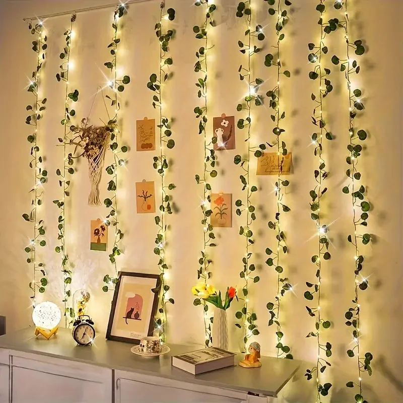 

Battery Box Watermelon Leaf Decorative Light 2/5/10m Battery Powered Suitable for Home Courtyard Christmas Wedding Decorations