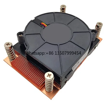

Low Profile 1U Copper CPU Cooler with Skiving Fin Heatsink and 4PIN PWM Fan for AMD AM4 Ryzen 5 5600X 3600 Server Air Cooling