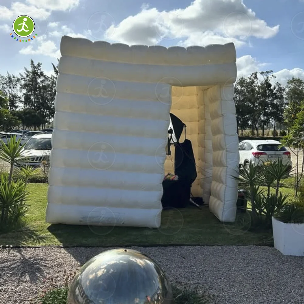 

Inflatable Photo Booth Photo Wall Fence 1 Door with LED Light, Blower for Advertising, Bar, Shopping Mall, Event, Trade Show, Ph