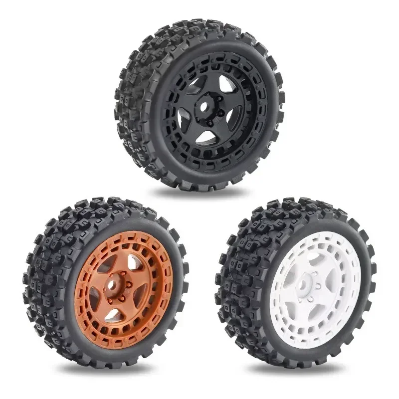 4pcs 69mm Plastic Wheel Rim Rubber Tire Universal For 1/18 2S TYPHON GROM Rally On-Road Racing TAMIYA TT02 XV01 HSP 94123 HPI KY