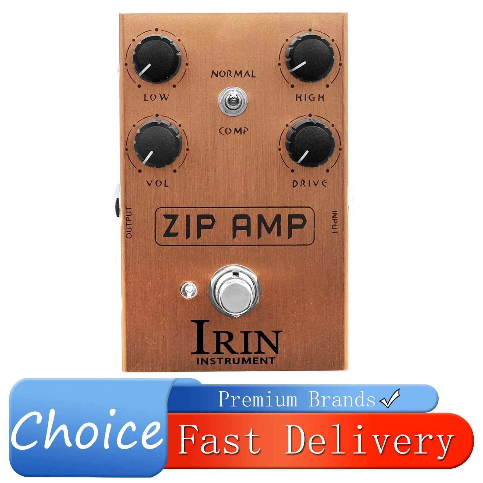 IRIN AN-39 Zip Amp Electric Guitar Effect Pedal Strong Gain Compression Overdrive Effect True Bypass Pedal Guitar Accessories