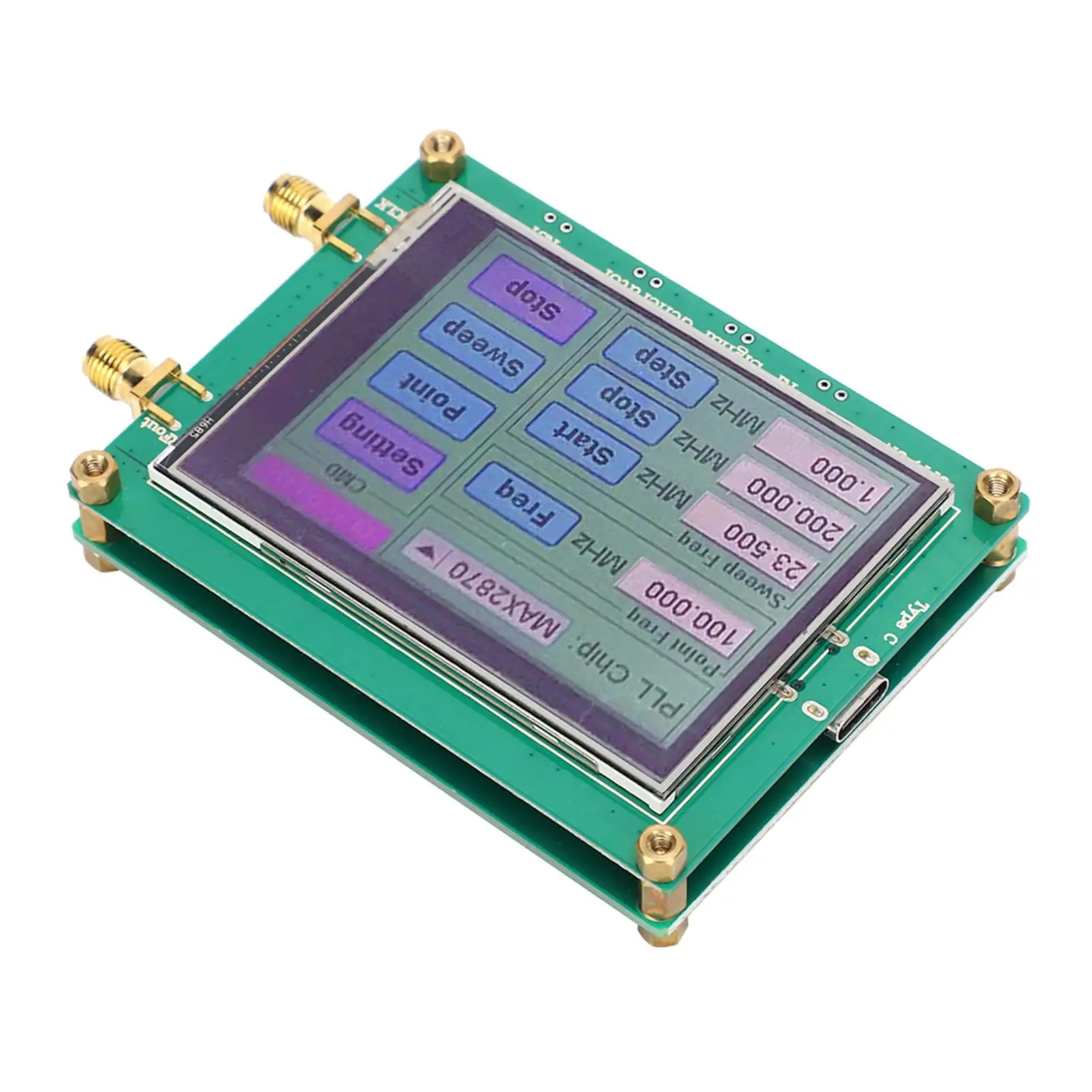 High Stability Low Noise RF Source Generator Module Frequency 23.5 to 6000MHz MAX2870 Design for Precision Applications